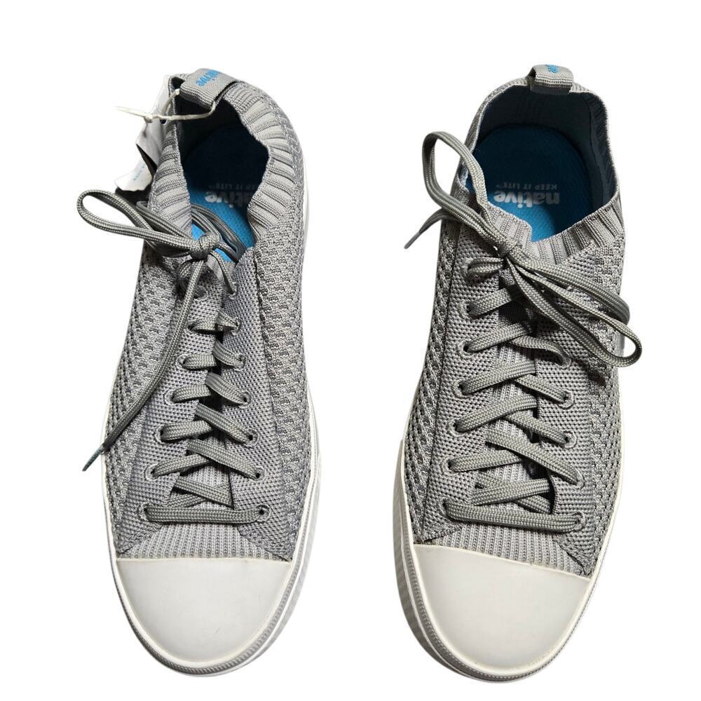 Native Jefferson 2.0 Liteknit Shoe in Pigeon Grey Size: 9
